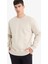 Relax Fit Bisiklet Yaka Kalın İçi Yumuşak Tüylü Basic Düz Sweatshirt T5139AZ25AU 7