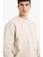 Relax Fit Bisiklet Yaka Kalın İçi Yumuşak Tüylü Basic Düz Sweatshirt T5139AZ25AU 10