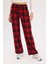 Wide Leg Kareli Kumaş Pijama Pantolon Geniş Bol Paça Beli Cepli Lastikli Normal Bel D9547AX25SP 8