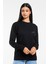 Kadın Bisiklet Yaka Regular Kalıp Ince Ar Baskılı Sweatshırt SPR24SWK124 1