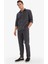 %100 Pamuk Slim Fit Dar Kesim Beli Lastikli Keten Görünümlü Cepli Düz Paça Jogger Pantolon D2671AX25AU 7