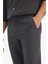 %100 Pamuk Slim Fit Dar Kesim Beli Lastikli Keten Görünümlü Cepli Düz Paça Jogger Pantolon D2671AX25AU 11