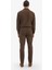 %100 Pamuk Slim Fit Beli Lastikli Keten Görünümlü Cepli Düz Paça Jogger Pantolon D2671AX25AU 10