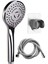 5 Fonksiyonlu Banyo Duş Başlığı ve 1,5m Örgülü Hortumlu Set 1