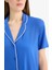Pijama Takımı Kısa Kollu Üst Beli Lastikli Uzun Alt-Fall in Love E7622AX25SP 11