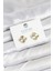 Mulvxxmd XDN02 Pirinç Gold Renk Tekli Yonca Kadın Küpe (Mulvix) 1