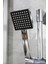Gri Çok Fonksiyonlu Kare Duş Başlığı Seti El Duşu A45676 1