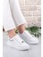 07335 Flet Zincir Aksesuar Bağcıklı Kalın Taban Sneaker Kadın Ayakkabı 1