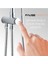 Gümüş Renkli Kolonsuz Duş Seti, El ve Tepe Duşu, Şık Tasarım, Kolay Montaj. 2