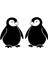 Sevimli Penguen Özel Yeni Sticker 2 Parça Beyaz 12*16 cm 2
