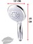 Fonksiyonlu Mega Elit Banyo Duş Başlığı ve Fıskiye, Şık Gri Tasarım 2