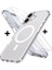 iPhone 17 Kılıf Magsafe Manyetik Şeffaf Clear Silikon + Kırılmaz Ekran Cam Koruyucu 3D Glass Set 1