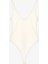 V Yaka Basic Bodysuit Ekru 1