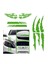 Monster Pençe Mega 3lü Paket Dikiz-Kanat-Bagaj Oto Özel Yeni Sticker Yeşil 30*12 cm 1
