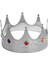 Gümüş Renk Yetişkin Çocuk Uyumlu Kral Tacı Kraliyet Tacı 60 cm - Lisinya 2