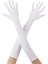 Beyaz Renk Dirseğe Kadar Uzun Kumaş Eldiven 40 cm - Lisinya 1