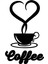 Love Coffee Sticker 10 x 16 cm 1