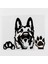 Camdan Bakan Kurt Köpeği Tasarım Oto Özel Yeni Stickerı Siyah 12.3*15.6 cm 1