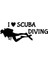 I Love Scuba Diving Duvar Dekor Sticker 40 x 16 cm 1