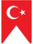 Türk Bayrağı 1 Duvar Dekor Sticker Kırmızı 30 x 60 cm 1