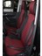 Peugeot 205 1983-1998 Trobus Elegance Ortopedik Araç Koltuk Minderi 5'li Set, Hava Yastığı Uyumlu Kırmızı Siyah 6