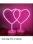 Pembe Kalp Figürlü LED Masa Üstü Hediyelik Aksesuar Dtgo Premium LED Masa Üstü Pembe Kalp LED 1
