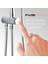 Kolonlu Tepe Duş Seti, Slim Çelik Başlık, Gümüş Renk, KDS105 3