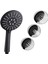 Şık Siyah 3 Fonksiyonlu Duş Başlığı, Banyo Konforu Için Mükemmel Seçim 1