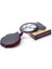 5x 60MM Cam Optik Lens Katlabilir Deri Kaplamalı Cep Büyüteç XX1051 2