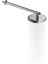 Şık Gri Duş Seti 20X20 cm ve 42,5 cm Duvardan Kolu, Paslanmaz Krom, 2 Parça 1