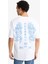 Boxy Fit Bisiklet Yaka Sırt Baskılı Kısa Kollu Tişört F8595AX25AU 6