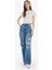 90's Wide Leg Yırtık Detaylı Yüksek Bel Geniş Paça Uzun Jean Yıkamalı Pantolon D9394AX25SM 5