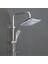 Krom Dikdörtgen Tepe Duş Seti, Dayanıklı ve Şık Banyo Yağmurlama Başlığı 2