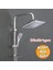 Krom Dikdörtgen Tepe Duş Seti, Dayanıklı ve Şık Banyo Yağmurlama Başlığı 5