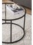 Berlin Orta Sehpa 60 cm Siyah Metal Ayaklı Cam Üst Yüzey Modern Tasarım 7