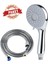 Çok Fonksiyonlu Krom El Duş Başlığı ve Hortum Seti, Yüksek Basınçlı Tazyikli Su 1
