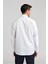 Erkek Regular Fit Klasik Yaka Duble Manşet Cepsiz Beyaz Gömlek GMKLS1KC224007_D01 2