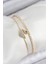 Pirinç Zirkon Taşlı Kuğu Model Gold Renk Kadın Bileklik - TJ-BB7889 1