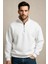 Regular Fit Dik Yaka Yarı Fermuarlı Şardonlu Acı Kahve Erkek Sweatshirt - Prime 1