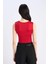 Slim Fit Dar Kesim Bisiklet Yaka Basic Düz Kırmızı Atlet E9046AX25SP 18