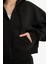 Cropped Fit Kapüşonlu Kalın Fermuarlı Sweatshirt Z7069AZ25WN 11