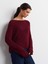 10804 Kayık Yaka Basic Triko Kazak-Bordo 3