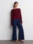 10804 Kayık Yaka Basic Triko Kazak-Bordo 5