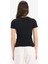 Fitted Bisiklet Yaka Basic Düz Fitilli Kaşkorse Kısa Kollu Siyah Tişört K7064AZ25SM 15