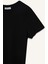 Fitted Bisiklet Yaka Basic Düz Fitilli Kaşkorse Kısa Kollu Siyah Tişört K7064AZ25SM 17