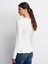 32090 Uzun Kollu Peplum Top-Ekru 2
