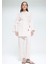 %100 Keten Straight Fit Beli Lastikli Cepli Pantolon D4388AX25SM 9