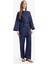 %100 Keten Straight Fit Beli Lastikli Cepli Pantolon D4388AX25SM 8