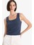 Slim Fit Dar Kesim Basic Düz Kare Yaka Atlet C2622AX25AU 10