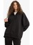 Oversize Geniş Kalıp Kapüşonlu Fermuarlı Sweatshirt V4233AZ25WN 8